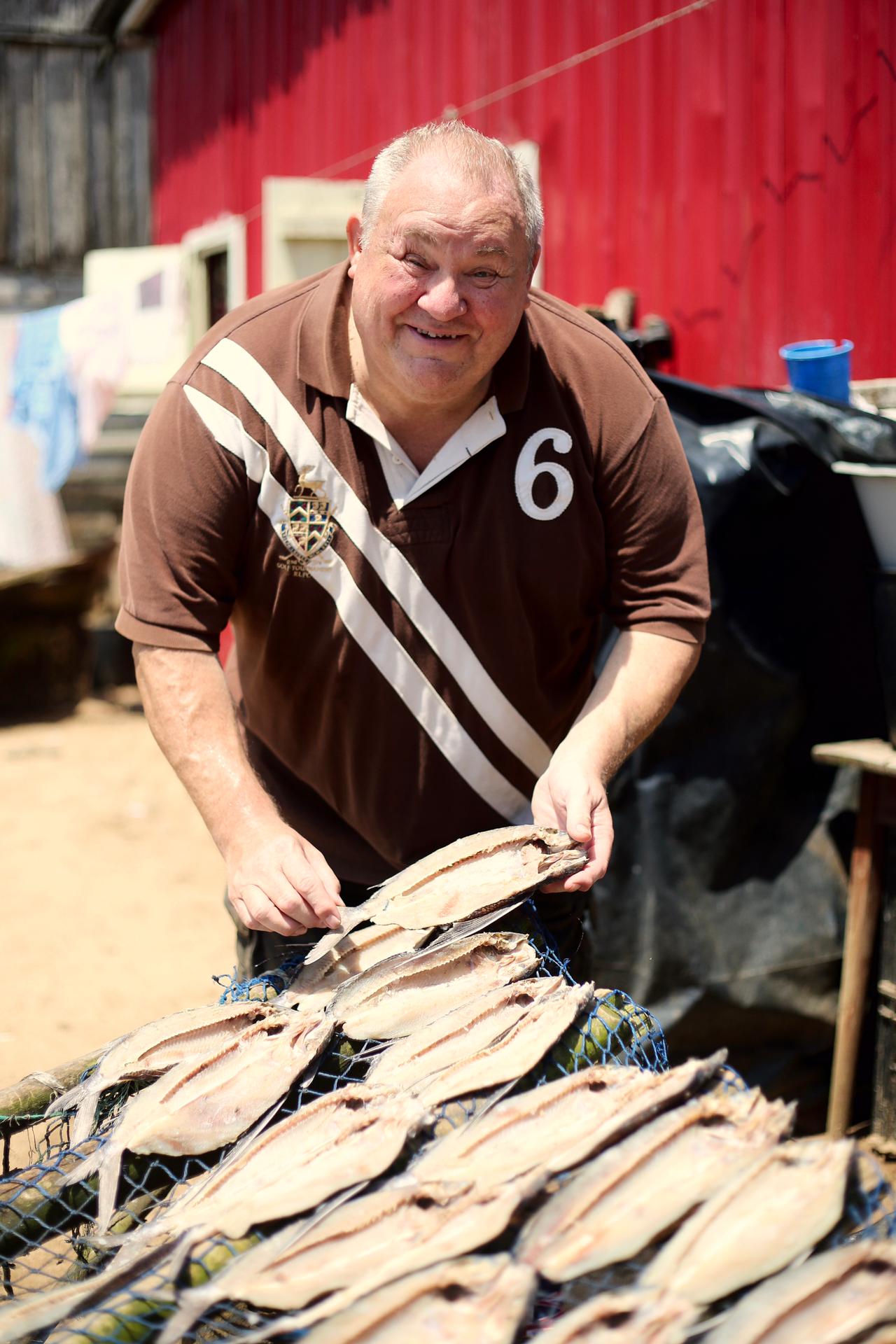 dgh chef inspecting at dried fish